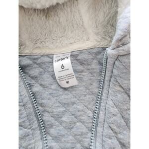 Carters Light Blue Quilted Hoodie with Ears 6 months